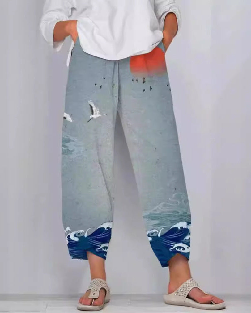 Pantalones con estampado 3D de Isabella Sol de Artful Linen