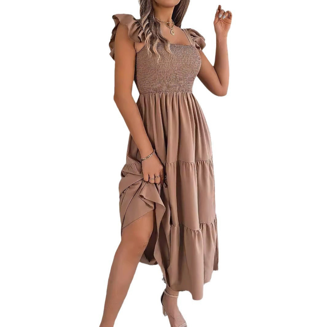 Elegante vestido midi sin mangas de Isabella Sol para verano