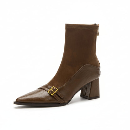 Botas elegantes de punta elásticas de Isabella Sol
