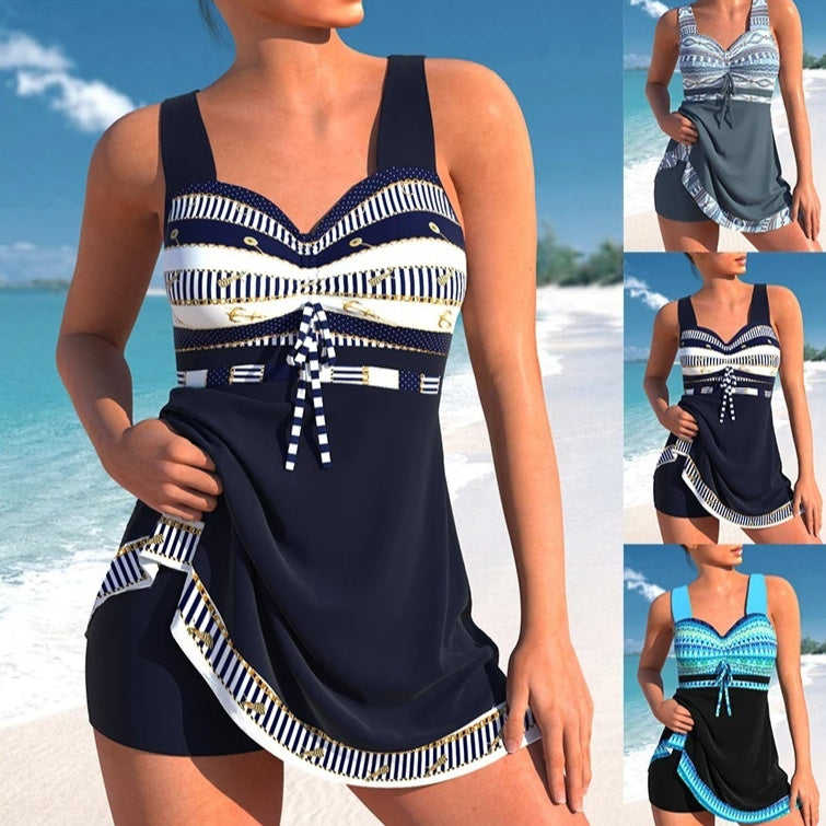 Chic Plus Size Split Skirt Bikini by Isabella Sol