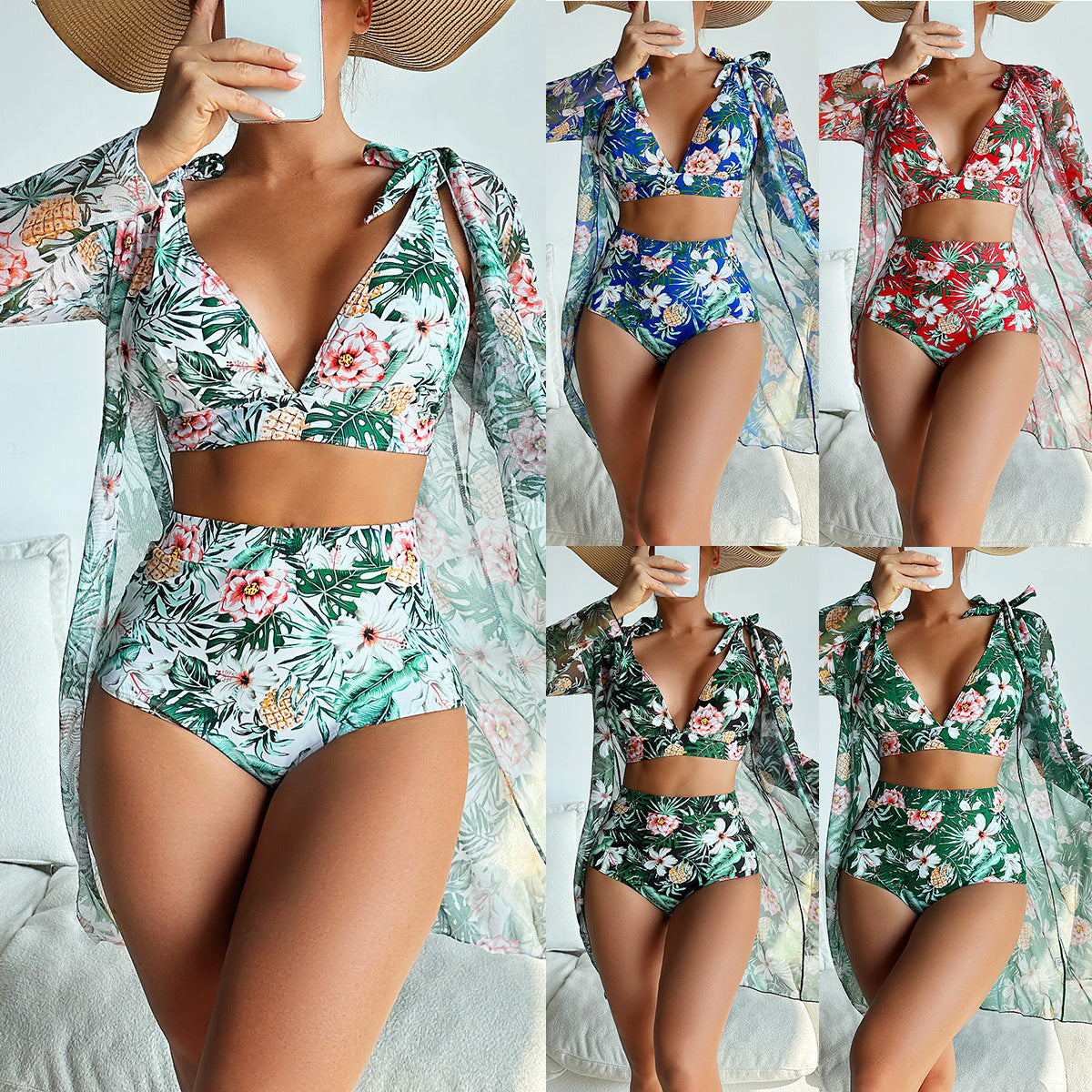 Vibrant Isabella Sol Multicolor Printed Bikini Set