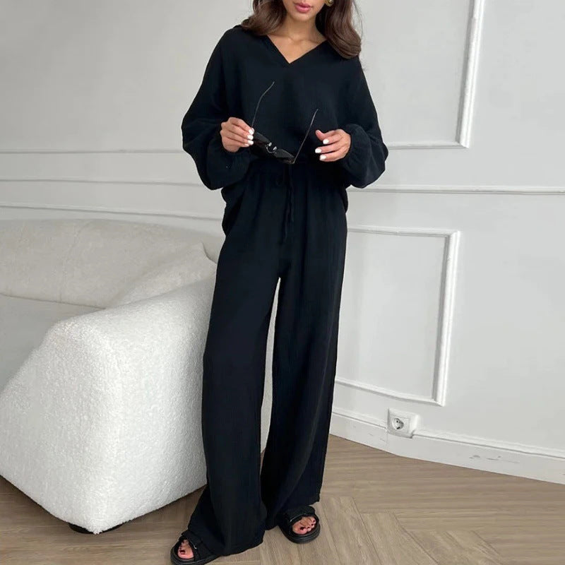 Elegante conjunto de manga larga de corte holgado de Isabella Sol