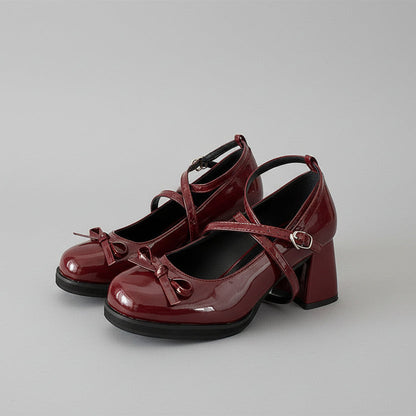 Elegantes zapatos de tacón Mary Jane con lazo de Isabella Sol.