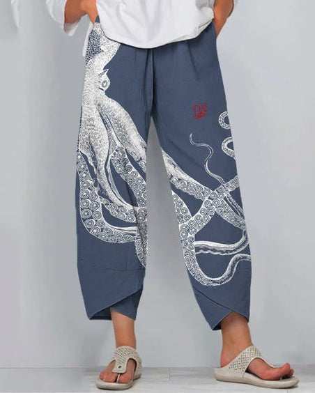 Pantalones con estampado 3D de Isabella Sol de Artful Linen