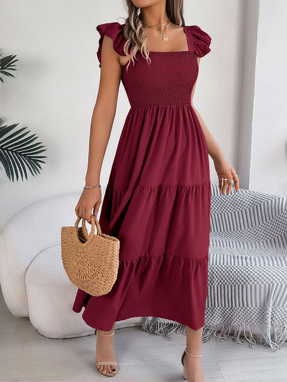 Elegante vestido midi sin mangas de Isabella Sol para verano