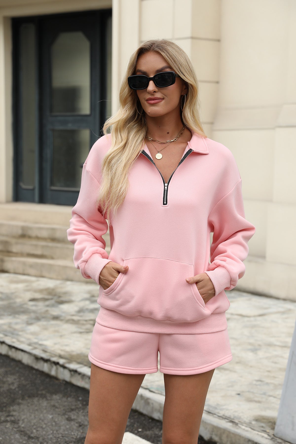 Conjunto de sudadera con cremallera de moda de Isabella Sol