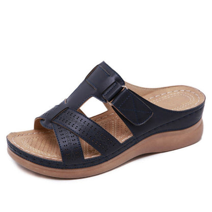 Sandalias de cuña vintage Isabella Sol para mujer.