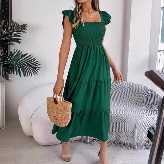 Elegante vestido midi sin mangas de Isabella Sol para verano
