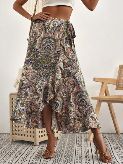 Falda estilo boho con volantes inspirada en Isabella Sol y Pinterest.