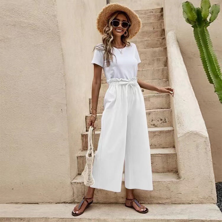 Pantalones anchos de lino de Isabella Sol inspirados en Pinterest