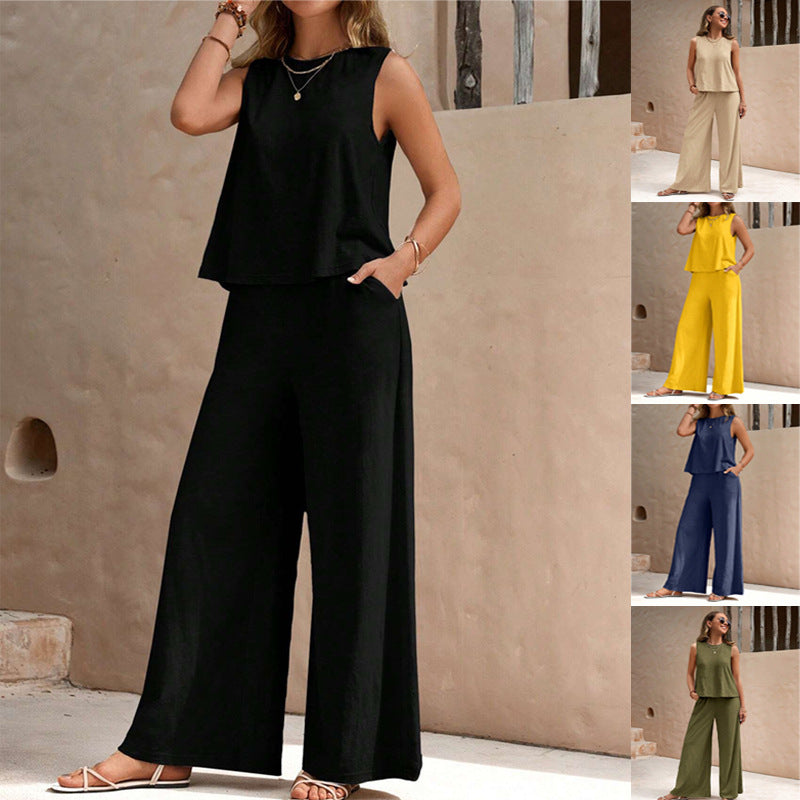 Elegant Loose Cotton Set by Isabella Sol