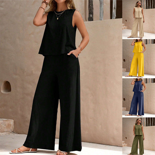 Elegant Loose Cotton Set by Isabella Sol