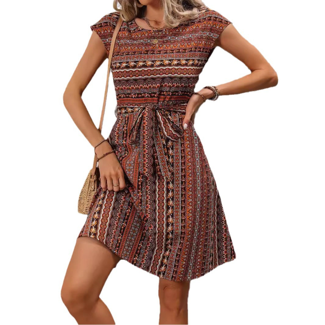 Vestido bohemio de corte A estilo Isabella Sol para el verano.