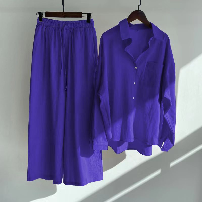 Conjunto relajado de algodón y lino de Isabella Sol.