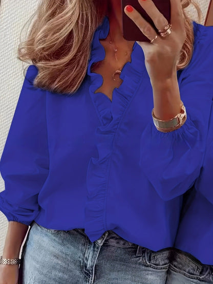 Blusa de manga larga con volantes de Isabella Sol