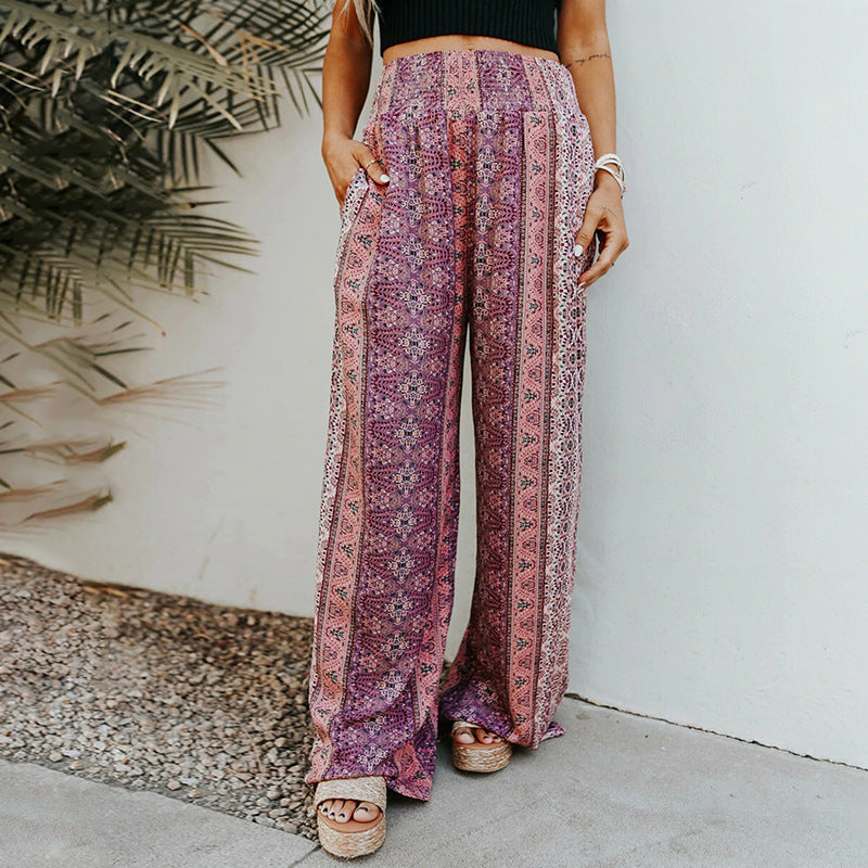 Pantalones anchos con estampado bohemio de Isabella Sol