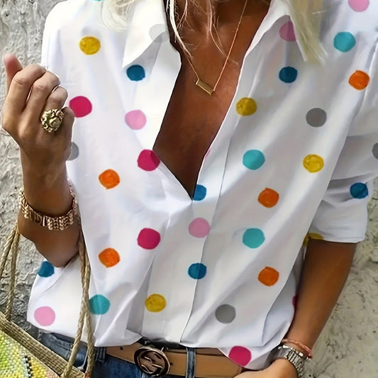 Playful Polka Dot Isabella Sol Everyday Blouse
