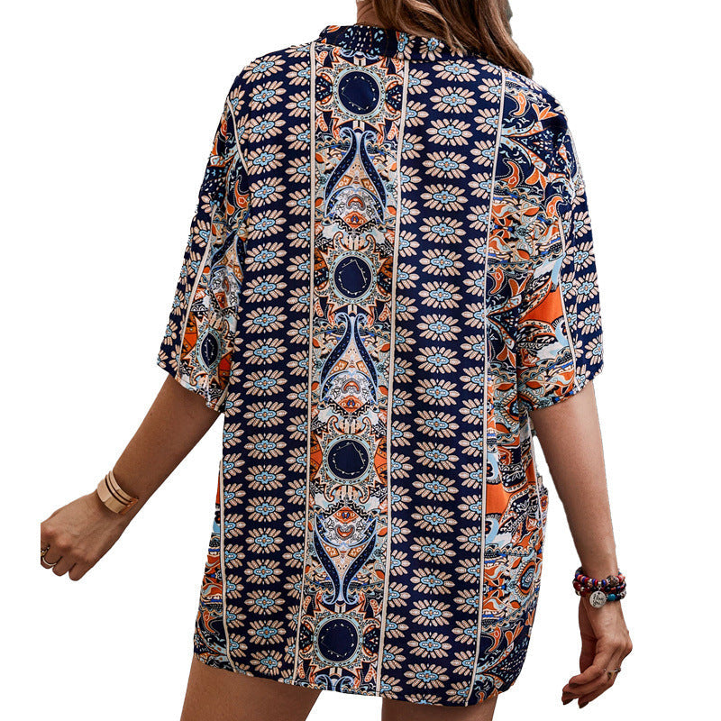 Conjunto de shorts casuales estilo boho floral de Isabella Sol