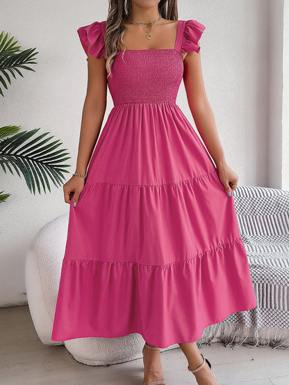 Elegante vestido midi sin mangas de Isabella Sol para verano