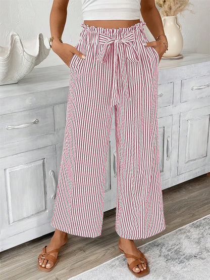 Pantalones rectos a rayas de Isabella Sol