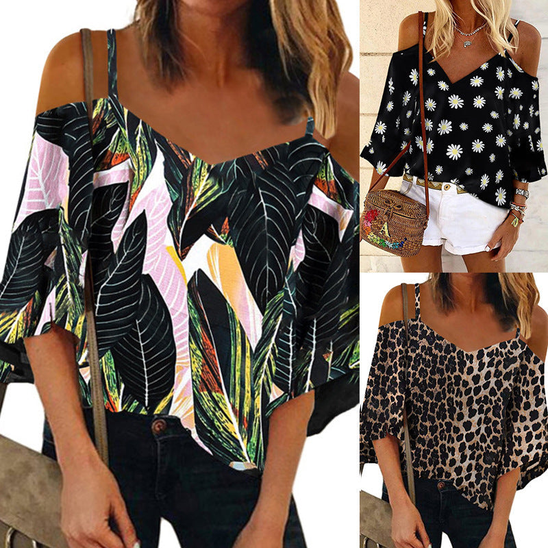 Chic Printed Chiffon Blouse Isabella Sol