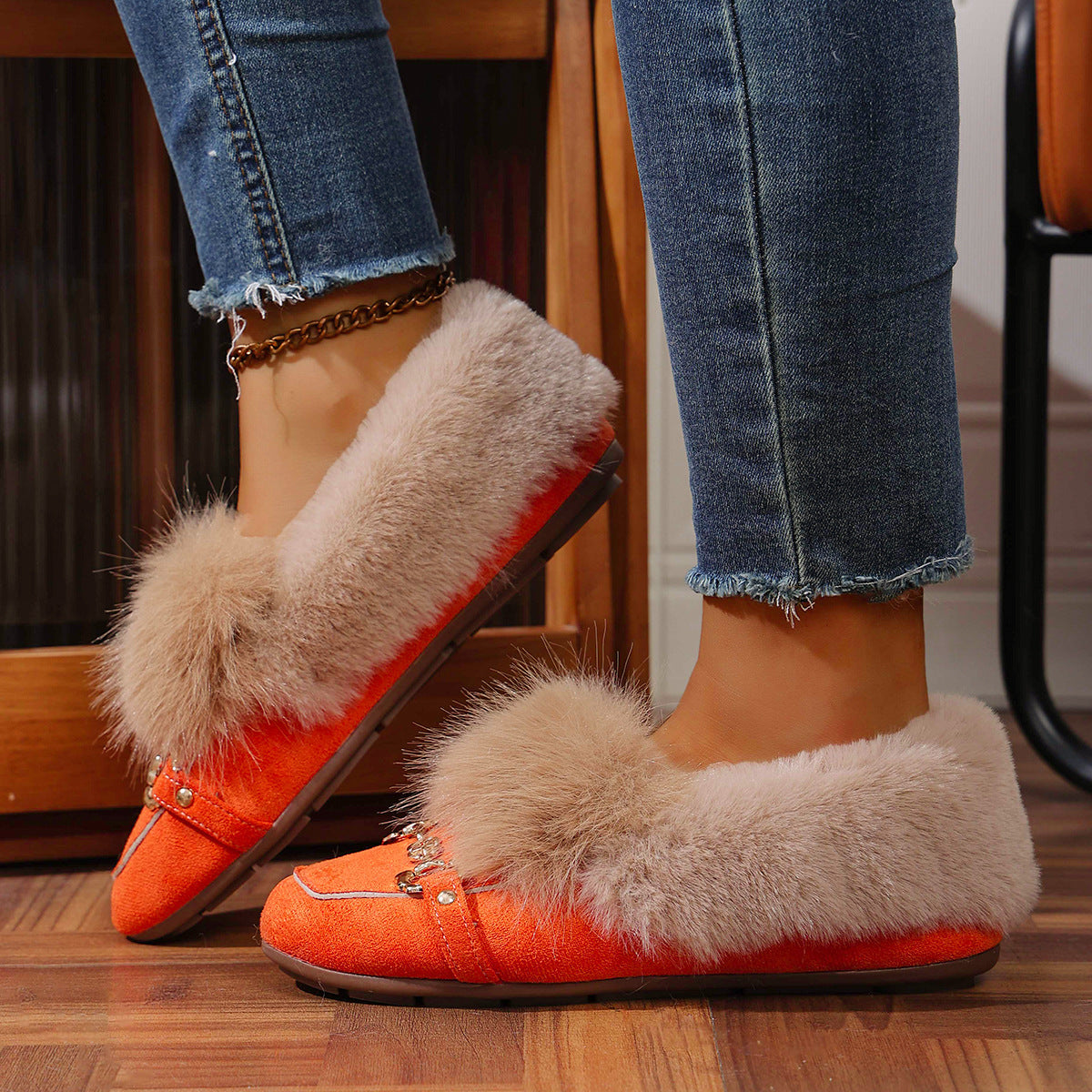 Mocasines de felpa aterciopelada de Isabella Sol