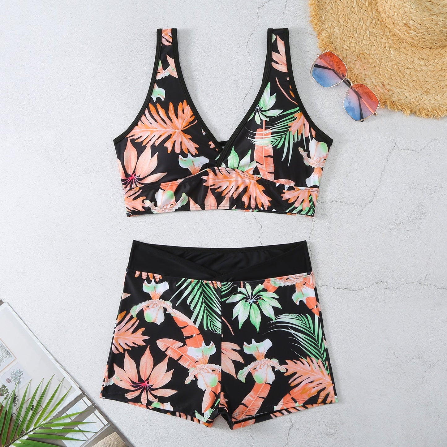 Bikini bóxer estampado vibrante de Isabella Sol