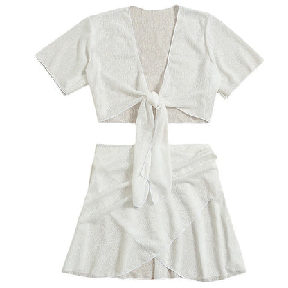 Conjunto de bikini blanco elegante de Isabella Sol