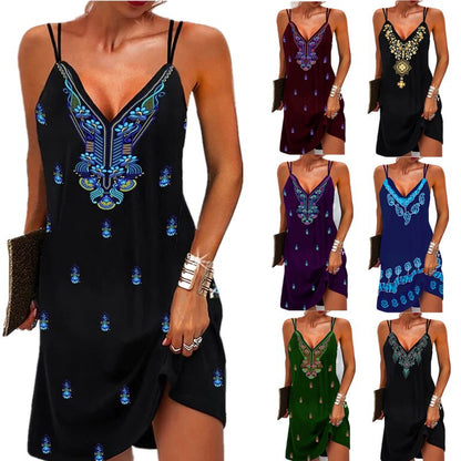 Vestido bohemio con escote en V de la colección de verano de Isabella Sol
