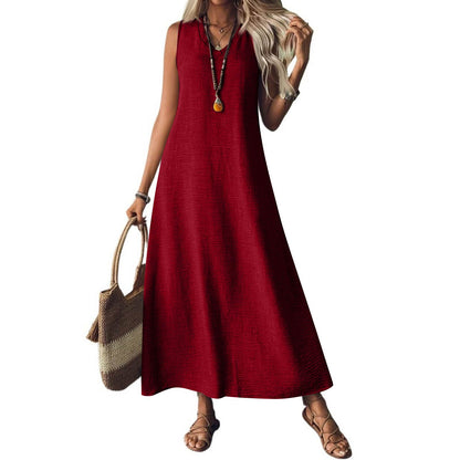 Elegante vestido sin mangas de cáñamo de Isabella Sol