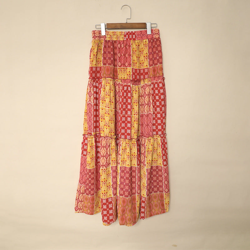 Falda larga Isabella Sol con estampado bohemio