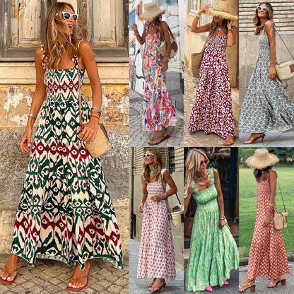 Elegant Floral Strap Dress by Isabella Sol