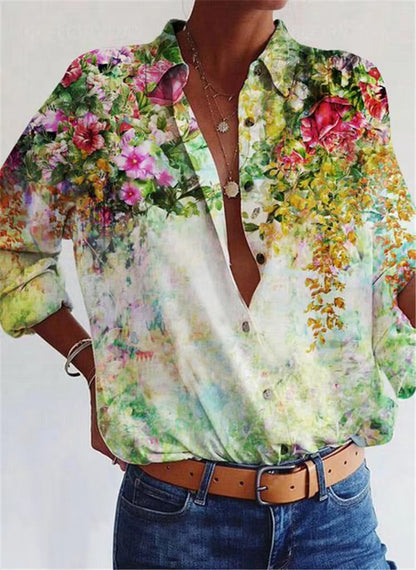 Cárdigan holgado con estampado floral de Isabella Sol para mujer.